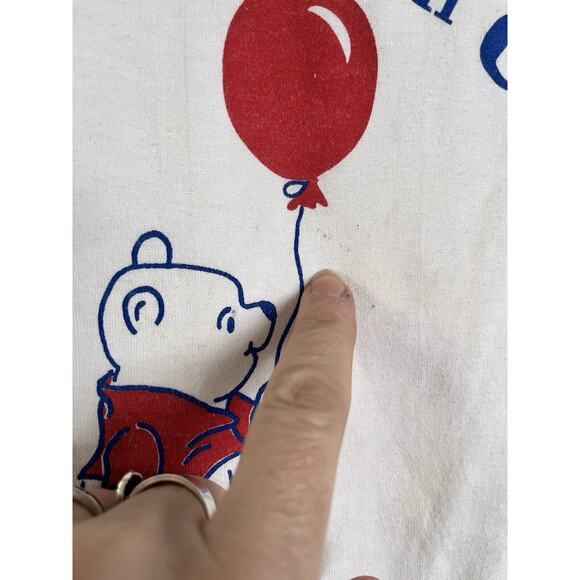 VTG 80s Winnie The Pooh Ringer T-Shirt “House At Pooh Corner” Jerzees Kids 6-8x - Picture 6 of 10